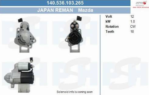 PSH 140.536.103.265 - Motorino d'avviamento autozon.pro