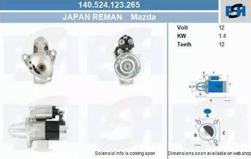 PSH 140.524.123.265 - Motorino d'avviamento autozon.pro