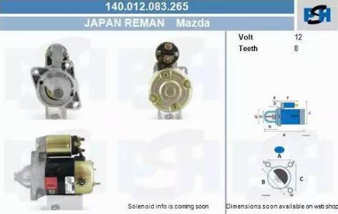 PSH 140.012.083.265 - Motorino d'avviamento autozon.pro