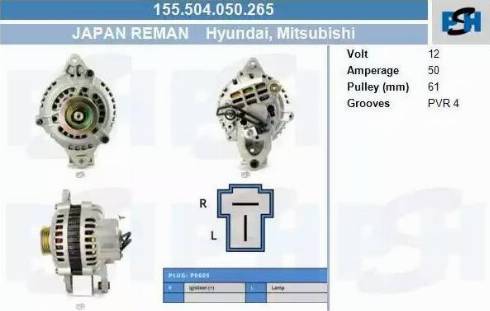 PSH 155.504.050.265 - Alternatore autozon.pro