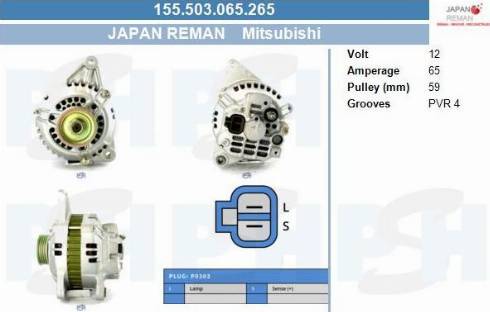 PSH 155.503.065.265 - Alternatore autozon.pro