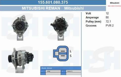 PSH 155.601.080.375 - Alternatore autozon.pro