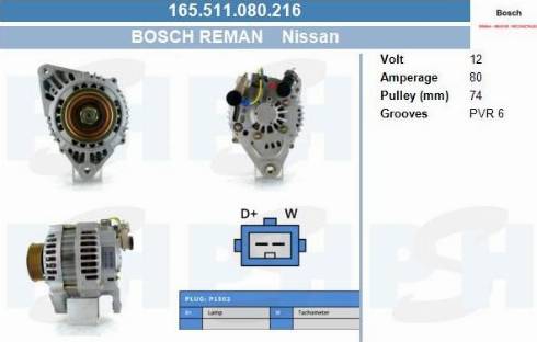 PSH 165.511.080.216 - Alternatore autozon.pro