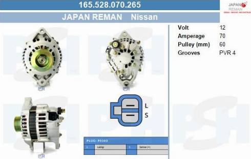 PSH 165.528.070.265 - Alternatore autozon.pro