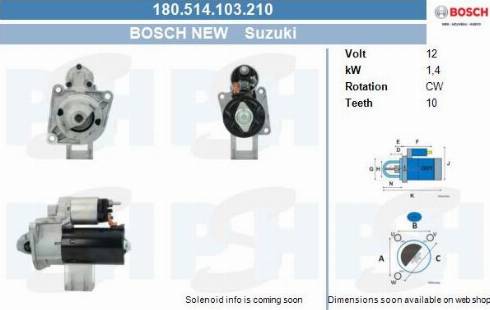 PSH 180.514.103.210 - Motorino d'avviamento autozon.pro