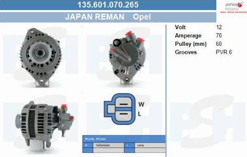 PSH 135.601.070.265 - Alternatore autozon.pro