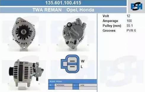 PSH 135.601.100.415 - Alternatore autozon.pro