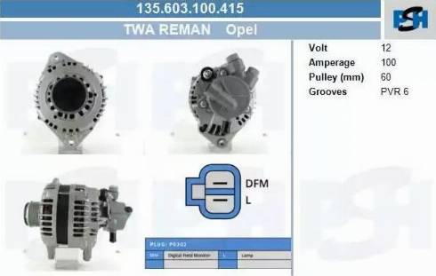 PSH 135.603.100.415 - Alternatore autozon.pro