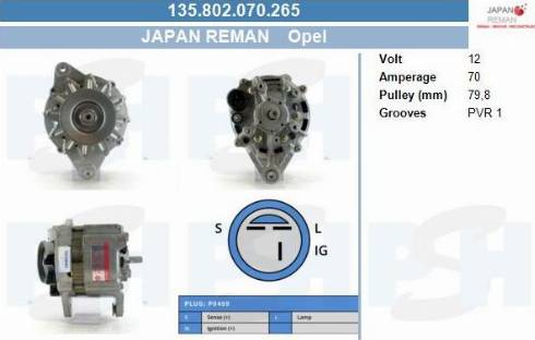 PSH 135.802.070.265 - Alternatore autozon.pro