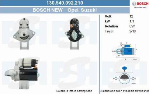 PSH 130.540.092.210 - Motorino d'avviamento autozon.pro