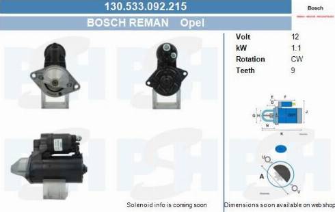 PSH 130.533.092.215 - Motorino d'avviamento autozon.pro