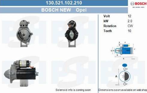 PSH 130.521.102.210 - Motorino d'avviamento autozon.pro