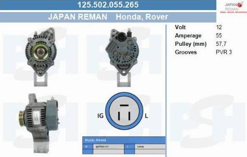 PSH 125.502.055.265 - Alternatore autozon.pro