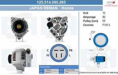 PSH 125.514.080.265 - Alternatore autozon.pro