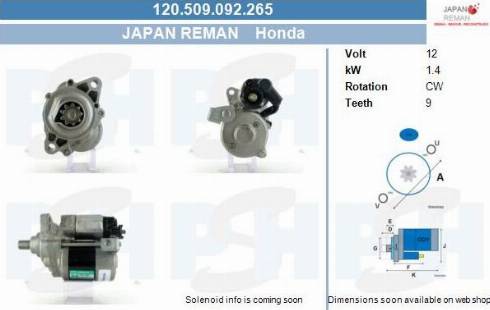 PSH 120.509.092.265 - Motorino d'avviamento autozon.pro