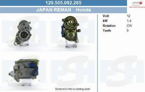 PSH 120.505.092.265 - Motorino d'avviamento autozon.pro