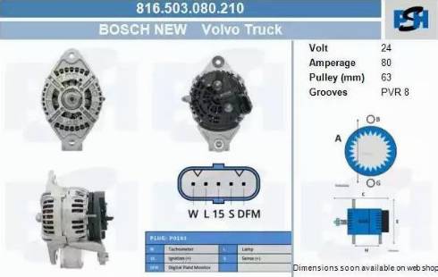 PSH 816.503.080.210 - Alternatore autozon.pro