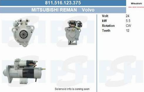 PSH 811.516.123.375 - Motorino d'avviamento autozon.pro