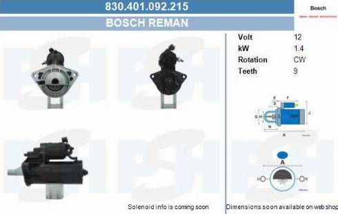 PSH 830.401.092.215 - Motorino d'avviamento autozon.pro