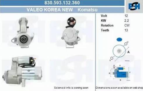 PSH 830.593.132.360 - Motorino d'avviamento autozon.pro