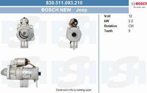 PSH 830.511.093.210 - Motorino d'avviamento autozon.pro