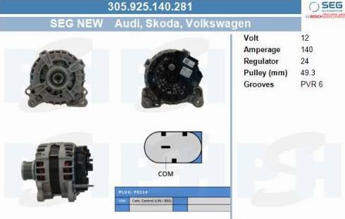 PSH 305.925.140.281 - Alternatore autozon.pro