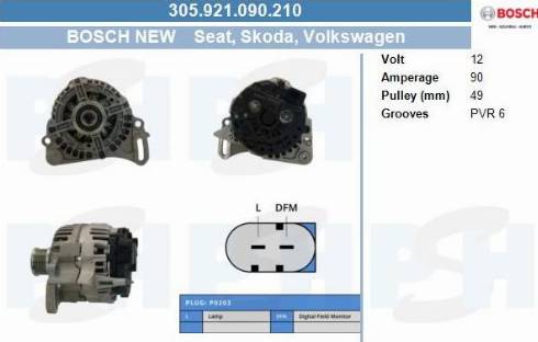 PSH 305.921.090.210 - Alternatore autozon.pro