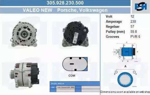 PSH 305.928.230.500 - Alternatore autozon.pro