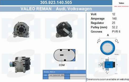 PSH 305.923.140.505 - Alternatore autozon.pro