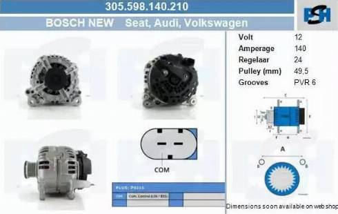 PSH 305.598.140.210 - Alternatore autozon.pro