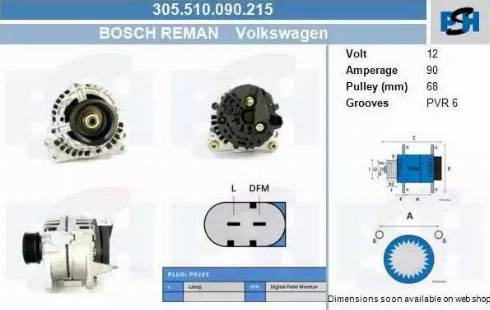 PSH 305.510.090.215 - Alternatore autozon.pro