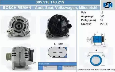 PSH 305.518.140.215 - Alternatore autozon.pro