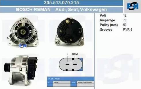 PSH 305.513.070.215 - Alternatore autozon.pro