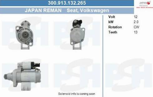 PSH 300.913.132.265 - Motorino d'avviamento autozon.pro