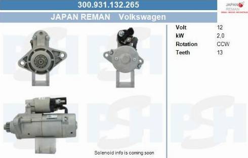 PSH 300.931.132.265 - Motorino d'avviamento autozon.pro