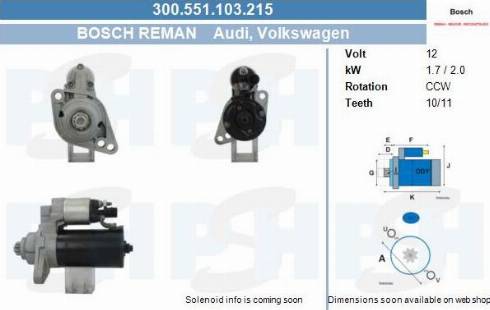 PSH 300.551.103.215 - Motorino d'avviamento autozon.pro