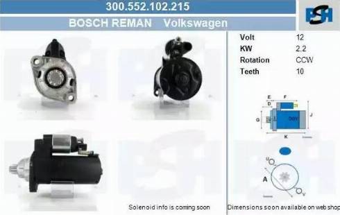 PSH 300.552.102.215 - Motorino d'avviamento autozon.pro