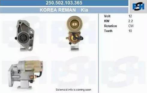 PSH 250.502.103.365 - Motorino d'avviamento autozon.pro