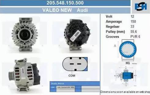 PSH 205.548.150.500 - Alternatore autozon.pro