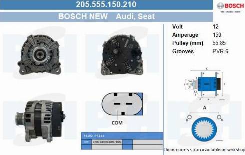 PSH 205.555.150.210 - Alternatore autozon.pro