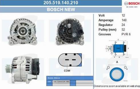 PSH 205.519.140.210 - Alternatore autozon.pro