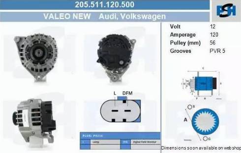 PSH 205.511.120.500 - Alternatore autozon.pro