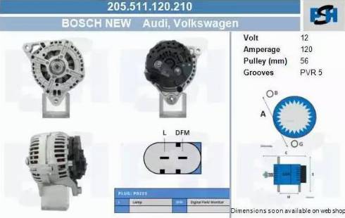 PSH 205.511.120.210 - Alternatore autozon.pro