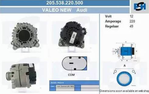 PSH 205.538.220.500 - Alternatore autozon.pro