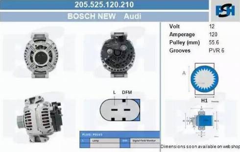 PSH 205.525.120.210 - Alternatore autozon.pro