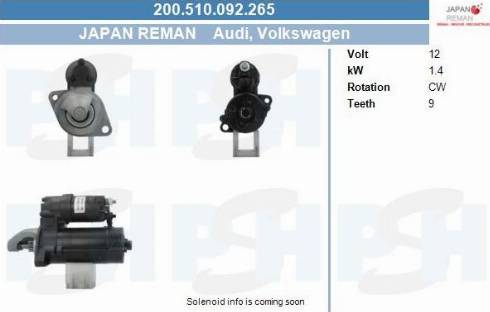 PSH 200.510.092.265 - Motorino d'avviamento autozon.pro