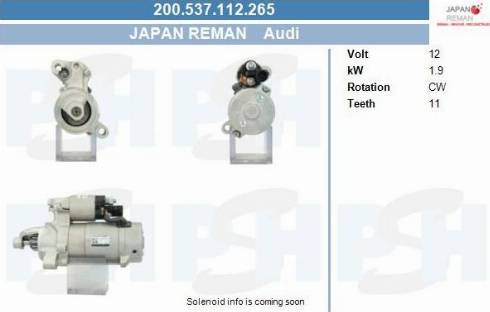 PSH 200.537.112.265 - Motorino d'avviamento autozon.pro