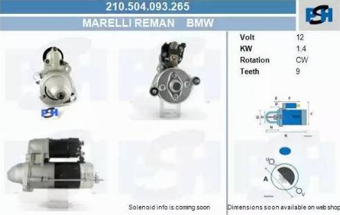 PSH 210.504.093.265 - Motorino d'avviamento autozon.pro