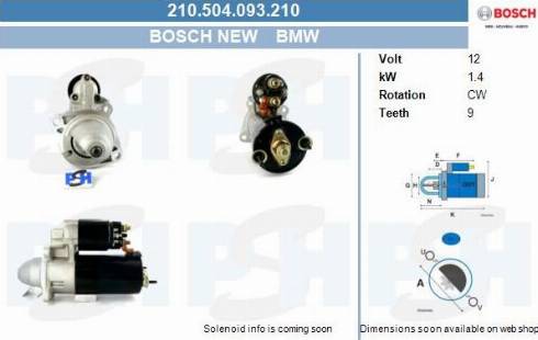 PSH 210.504.093.210 - Motorino d'avviamento autozon.pro