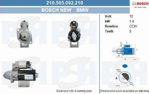 PSH 210.505.092.210 - Motorino d'avviamento autozon.pro